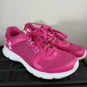 Under Armour Thrill Sneakers Womens Sz 9 Hot Pink Running Active Performance SH1